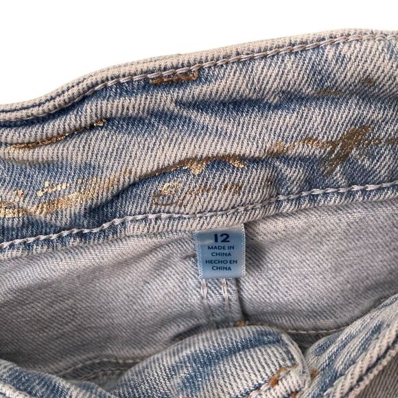 Seven7 Weekend Slim Fit Straight Leg Distressed Jean in Size 12 - Picture 12 of 13